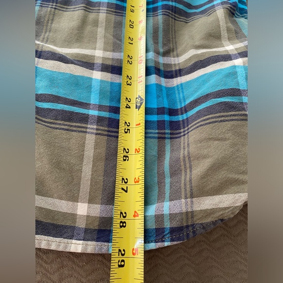 The North Face mens long sleeve plaid flannel heavy weight button up warm shirt - Picture 10 of 13